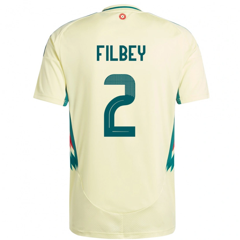 Danxen Dámské Wales Anna Filbey #2 Béžově Žlutá Daleko Hráčské Dresy 24-26 Dres