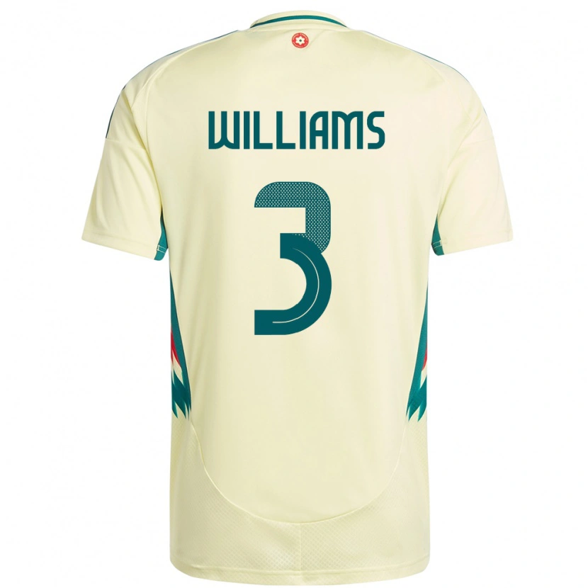 Danxen Dámské Wales Zac Williams #3 Béžově Žlutá Daleko Hráčské Dresy 24-26 Dres