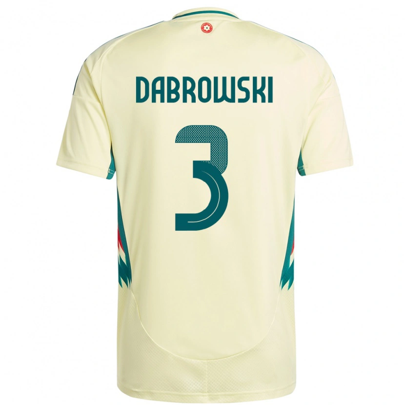 Danxen Dámské Wales Sebastian Dabrowski #3 Béžově Žlutá Daleko Hráčské Dresy 24-26 Dres