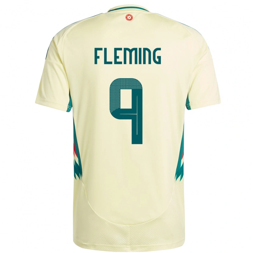 Danxen Dámské Wales Cole Fleming #9 Béžově Žlutá Daleko Hráčské Dresy 24-26 Dres