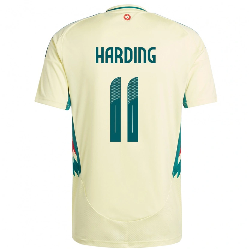Danxen Dámské Wales Natasha Harding #11 Béžově Žlutá Daleko Hráčské Dresy 24-26 Dres