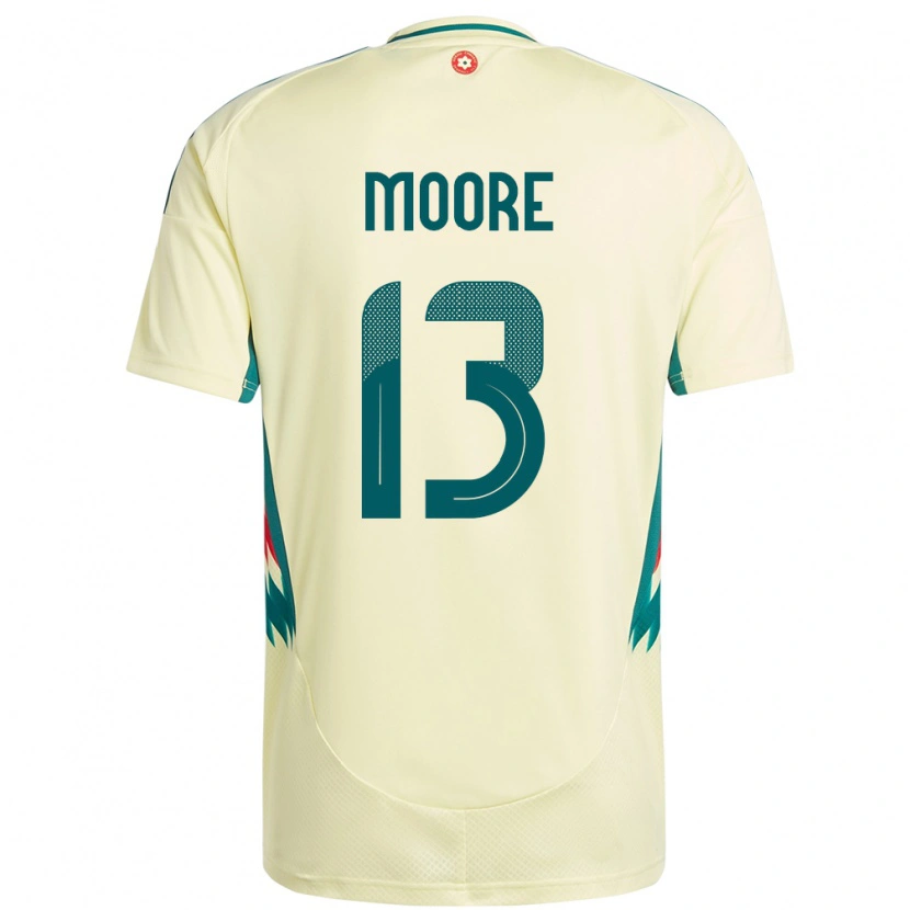 Danxen Dámské Wales Kieffer Moore #13 Béžově Žlutá Daleko Hráčské Dresy 24-26 Dres