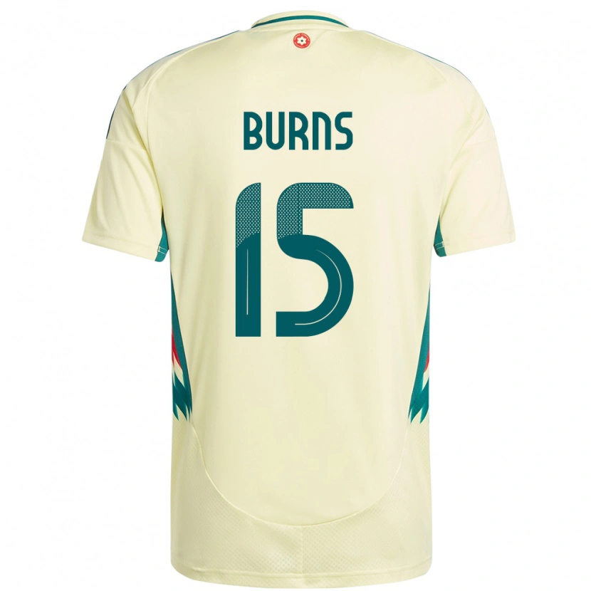 Danxen Dámské Wales Wes Burns #15 Béžově Žlutá Daleko Hráčské Dresy 24-26 Dres