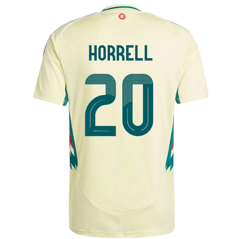 Danxen Dámské Wales Grace Horrell #20 Béžově Žlutá Daleko Hráčské Dresy 24-26 Dres