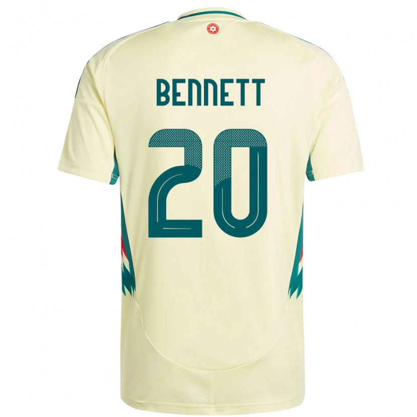 Danxen Dámské Wales Aaron Bennett #20 Béžově Žlutá Daleko Hráčské Dresy 24-26 Dres