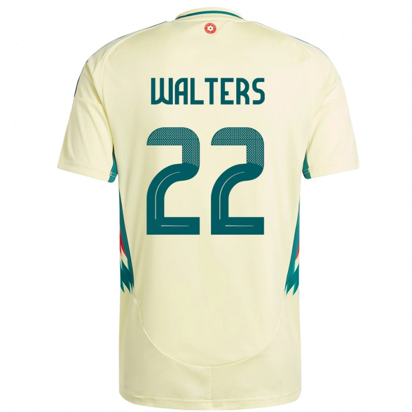 Danxen Dámské Wales Georgia Walters #22 Béžově Žlutá Daleko Hráčské Dresy 24-26 Dres