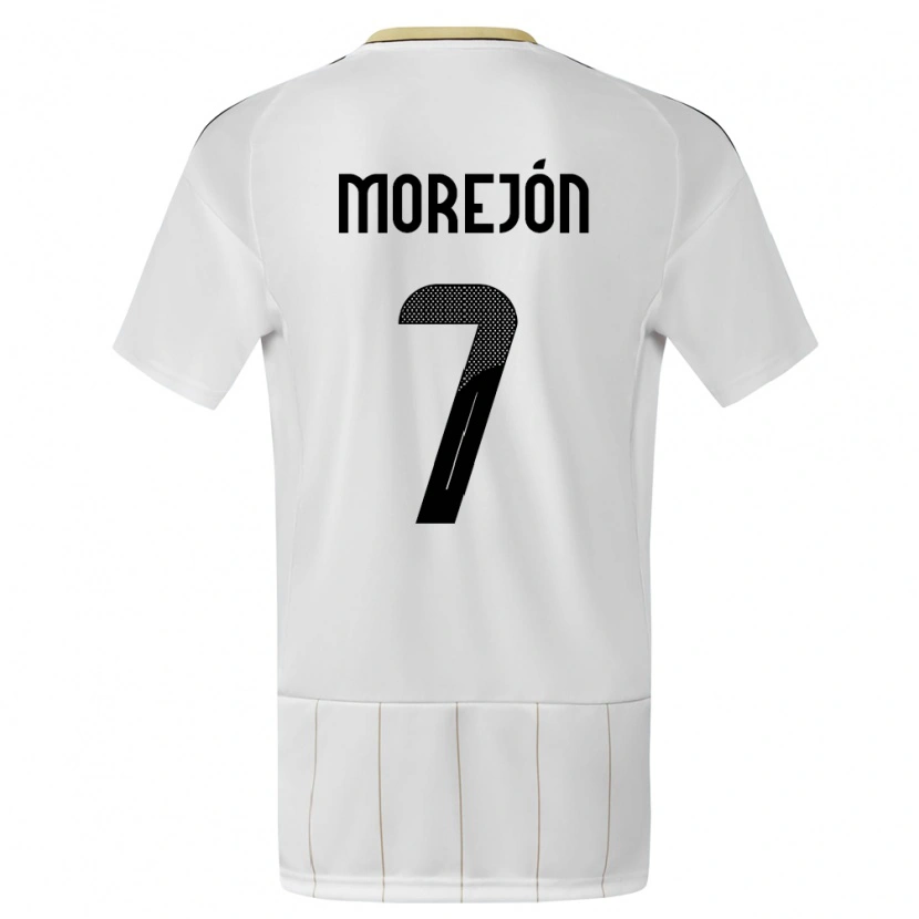 Danxen Dámské Kostarika Jorge Morejón #7 Bílý Daleko Hráčské Dresy 24-26 Dres