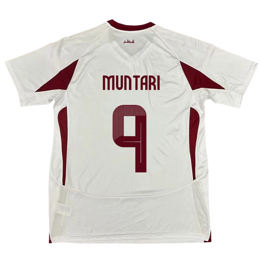 Danxen Dámské Katar Mohammed Muntari #9 Bílý Daleko Hráčské Dresy 24-26 Dres