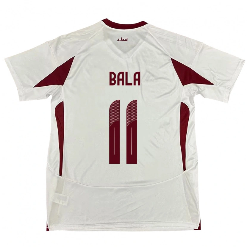 Danxen Dámské Katar Younis Bala #11 Bílý Daleko Hráčské Dresy 24-26 Dres