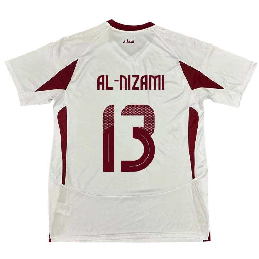 Danxen Dámské Katar Yousef Mohammad Al-Nizami #13 Bílý Daleko Hráčské Dresy 24-26 Dres