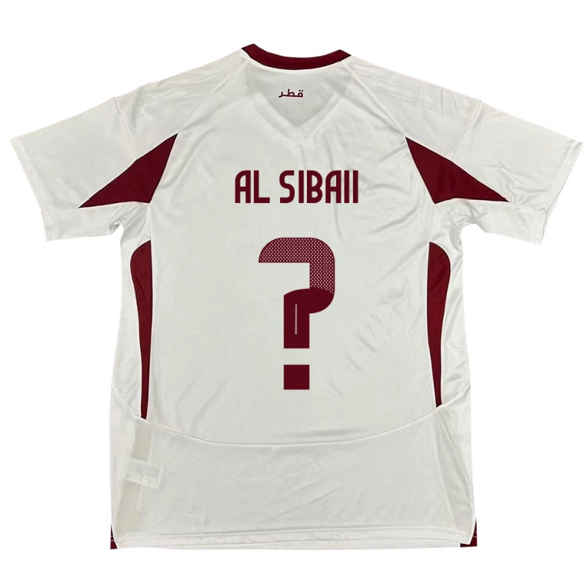 Danxen Dámské Katar Ahmad Al Sibaii #0 Bílý Daleko Hráčské Dresy 24-26 Dres