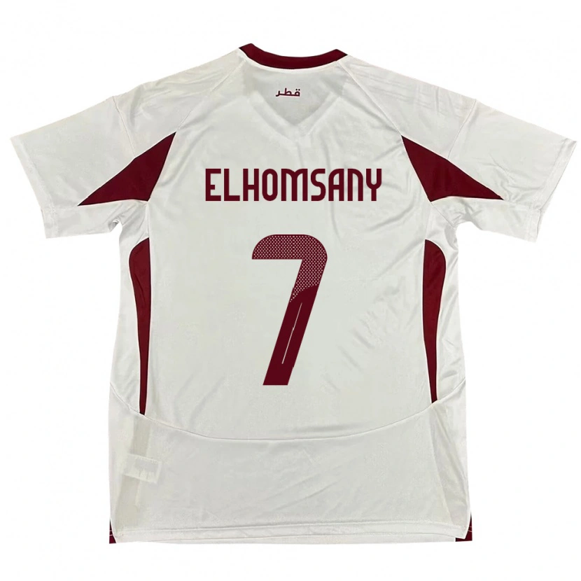 Danxen Dámské Katar Yasmeen Elhomsany #7 Bílý Daleko Hráčské Dresy 24-26 Dres
