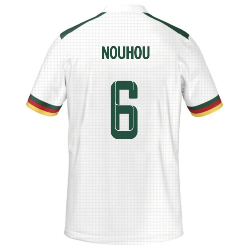 Danxen Dámské Kamerun Nouhou #6 Bílý Daleko Hráčské Dresy 24-26 Dres