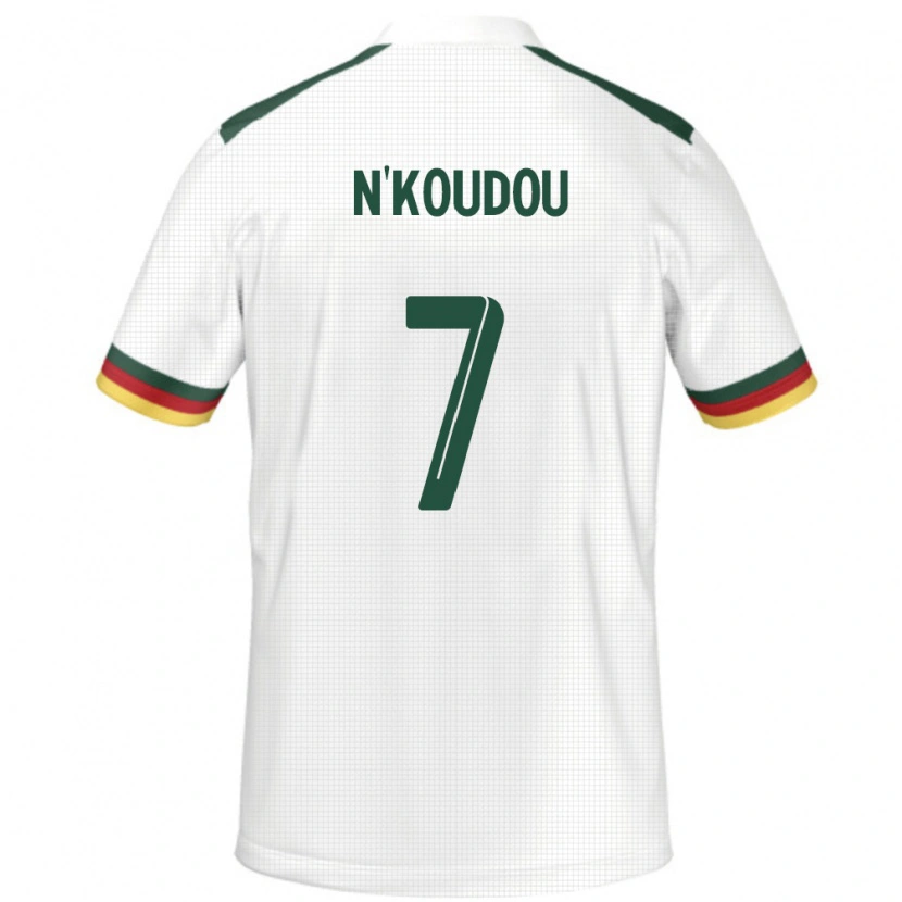 Danxen Dámské Kamerun Georges-Kevin N'koudou #7 Bílý Daleko Hráčské Dresy 24-26 Dres