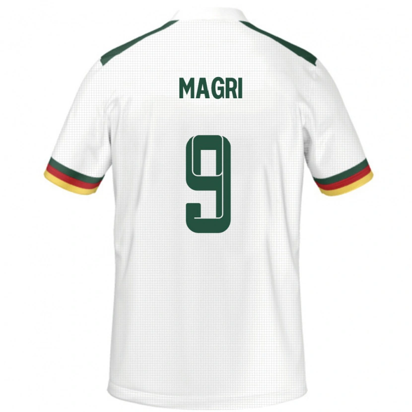 Danxen Dámské Kamerun Frank Magri #9 Bílý Daleko Hráčské Dresy 24-26 Dres