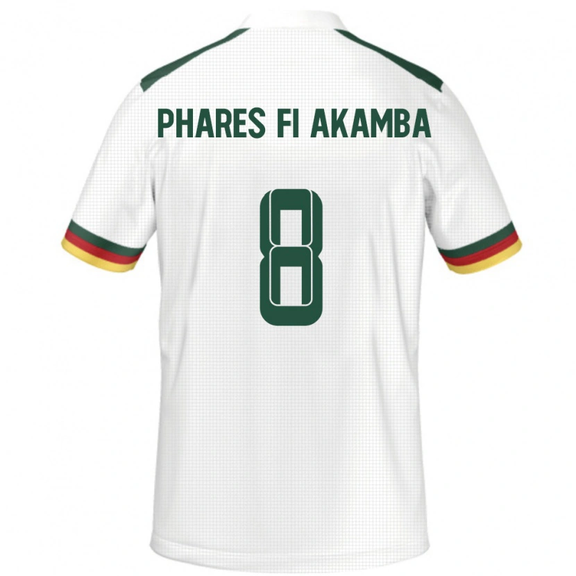 Danxen Dámské Kamerun Collins Phares Fi Akamba #8 Bílý Daleko Hráčské Dresy 24-26 Dres