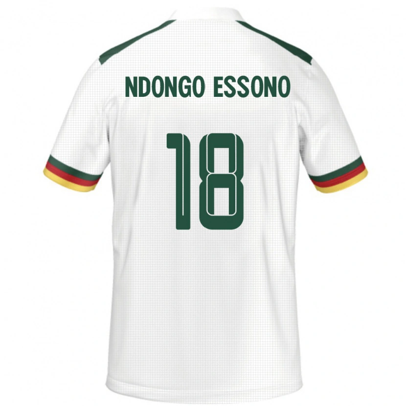 Danxen Dámské Kamerun Rodrigue Dipanda Ndongo Essono #18 Bílý Daleko Hráčské Dresy 24-26 Dres