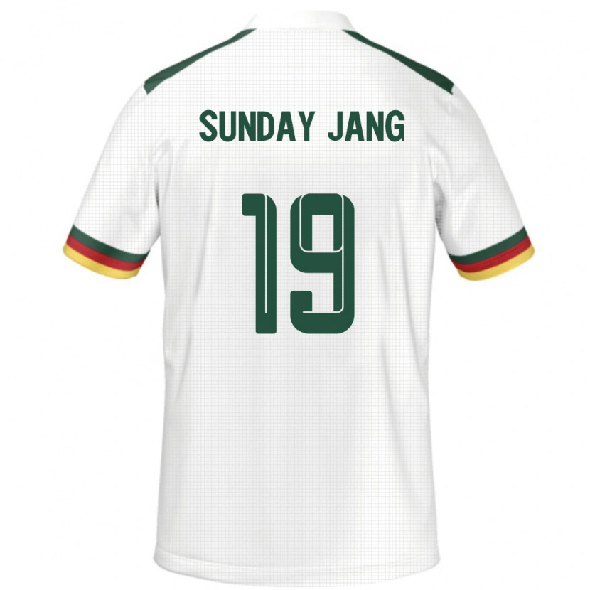 Danxen Dámské Kamerun Junior Sunday Jang #19 Bílý Daleko Hráčské Dresy 24-26 Dres