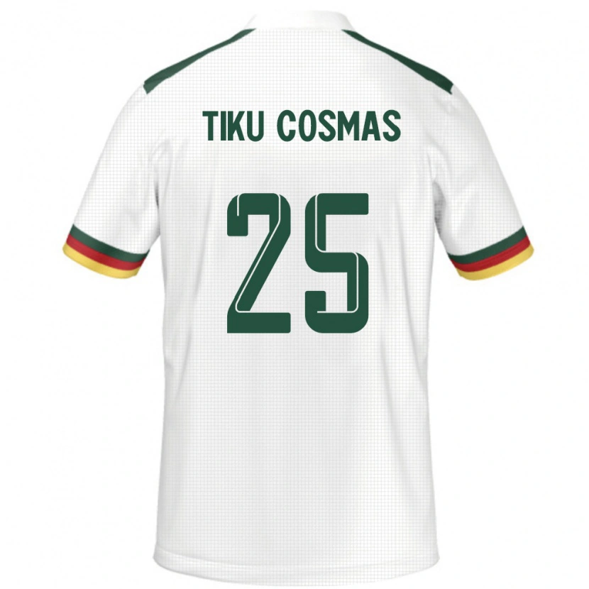 Danxen Dámské Kamerun Ayuck Tiku Cosmas #25 Bílý Daleko Hráčské Dresy 24-26 Dres