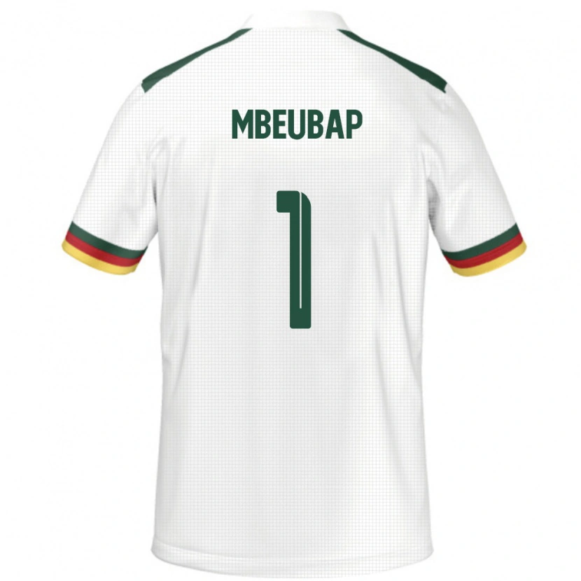Danxen Dámské Kamerun Jacques Mbeubap #1 Bílý Daleko Hráčské Dresy 24-26 Dres