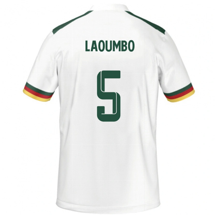 Danxen Dámské Kamerun Bere Laoumbo #5 Bílý Daleko Hráčské Dresy 24-26 Dres
