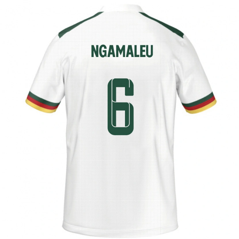 Danxen Dámské Kamerun Nicolas Ngamaleu #6 Bílý Daleko Hráčské Dresy 24-26 Dres