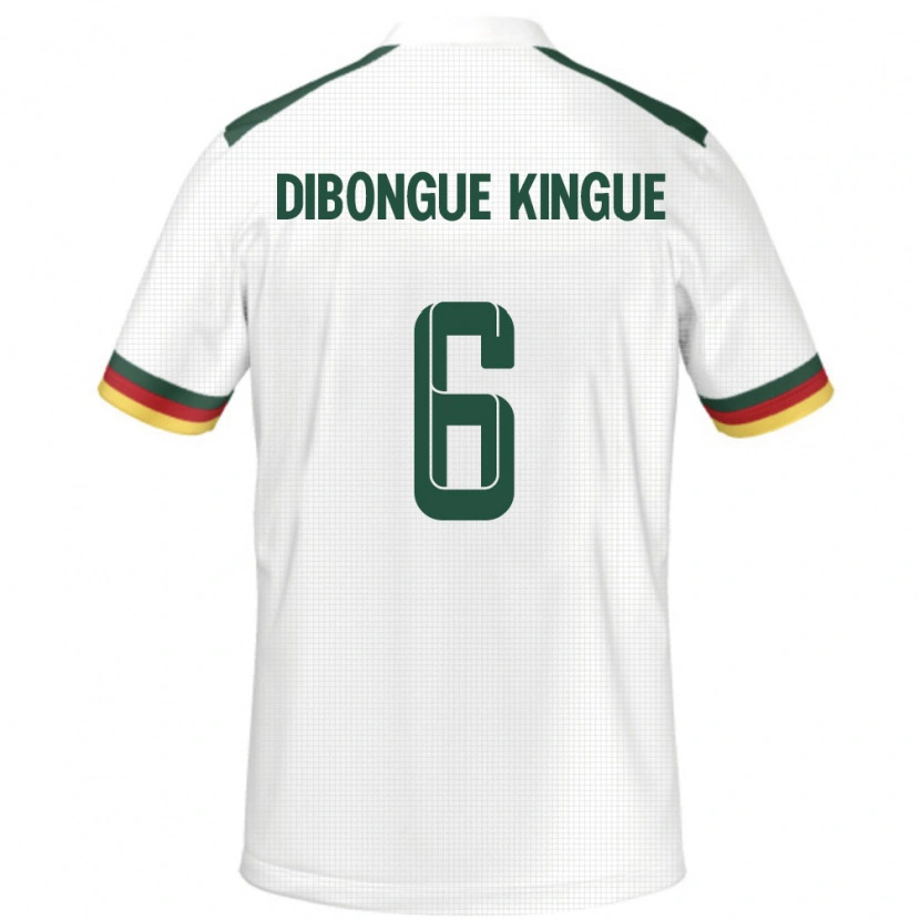 Danxen Dámské Kamerun Gael Dibongue Kingue #6 Bílý Daleko Hráčské Dresy 24-26 Dres