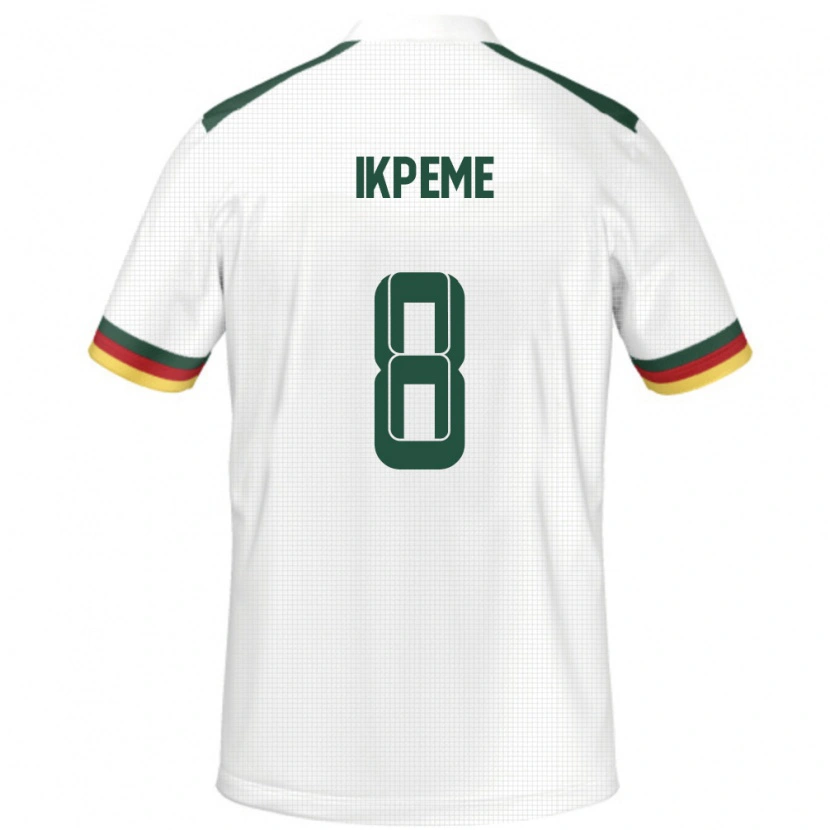 Danxen Dámské Kamerun Stephan Ikpeme #8 Bílý Daleko Hráčské Dresy 24-26 Dres