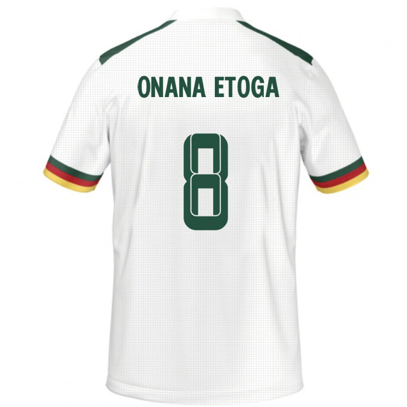 Danxen Dámské Kamerun Loic Onana Etoga #8 Bílý Daleko Hráčské Dresy 24-26 Dres