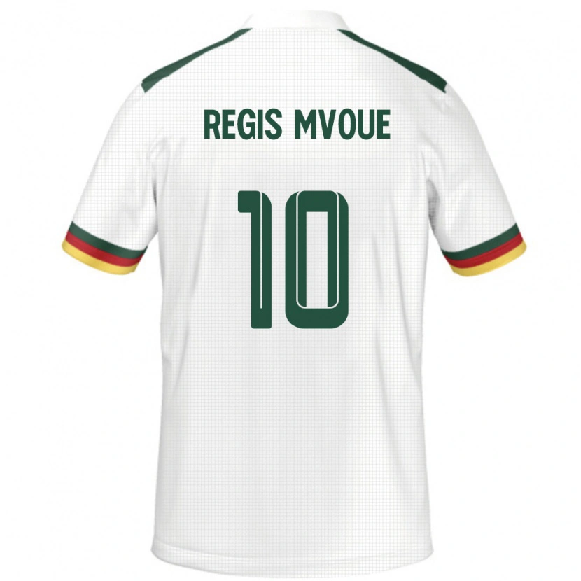 Danxen Dámské Kamerun Steve Regis Mvoue #10 Bílý Daleko Hráčské Dresy 24-26 Dres