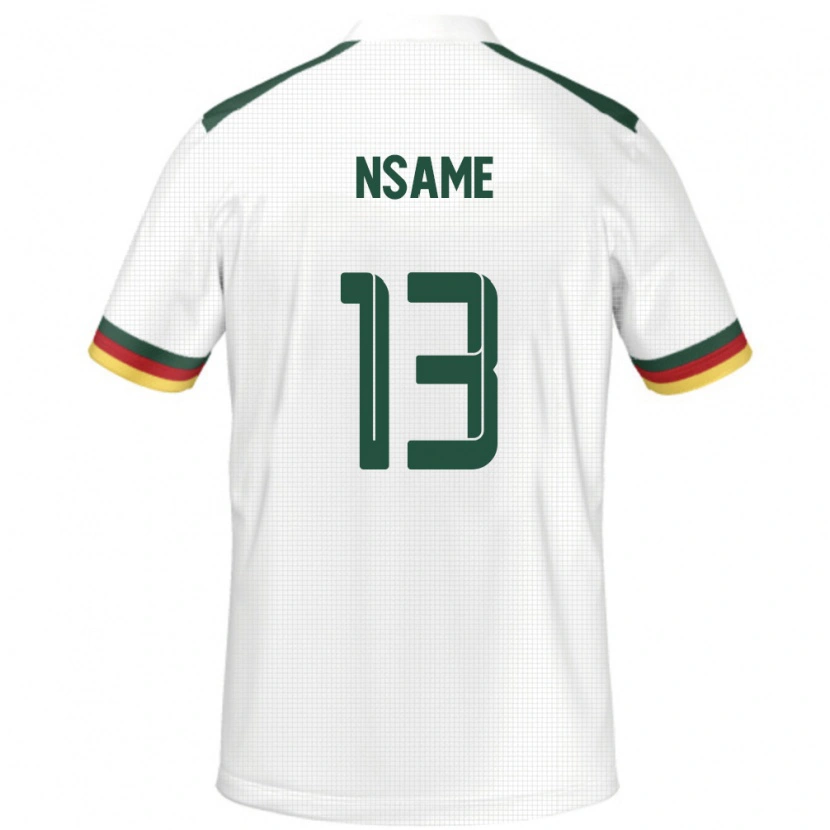 Danxen Dámské Kamerun Jean-Pierre Nsame #13 Bílý Daleko Hráčské Dresy 24-26 Dres