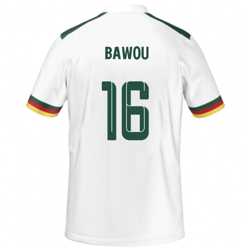Danxen Dámské Kamerun Ange Bawou #16 Bílý Daleko Hráčské Dresy 24-26 Dres