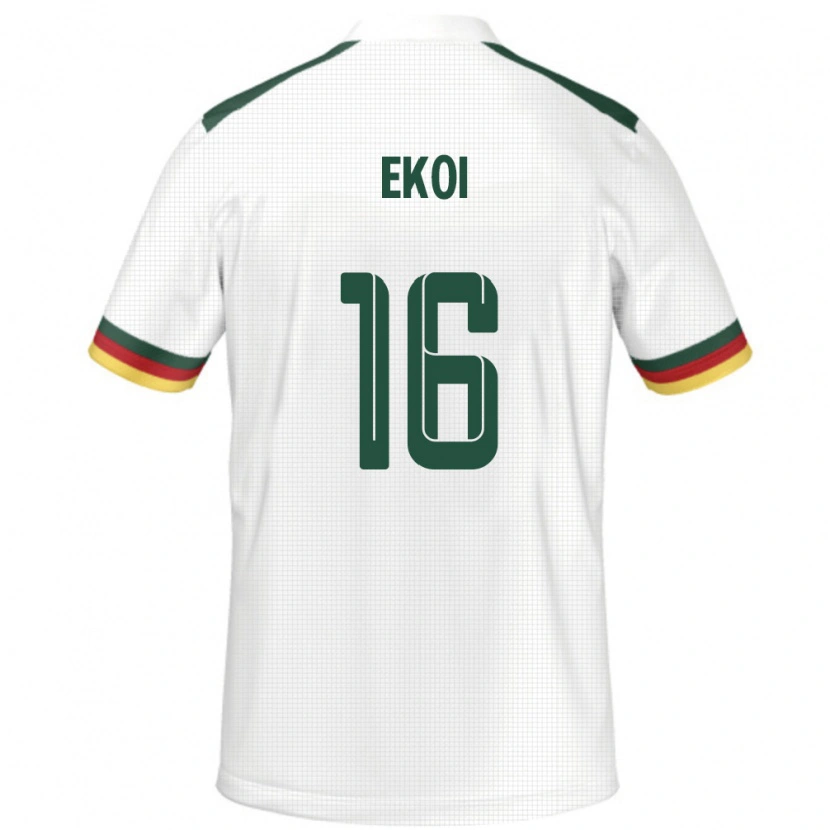 Danxen Dámské Kamerun Manfred Ekoi #16 Bílý Daleko Hráčské Dresy 24-26 Dres