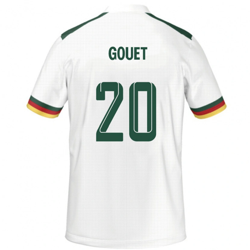Danxen Dámské Kamerun Samuel Oum Gouet #20 Bílý Daleko Hráčské Dresy 24-26 Dres
