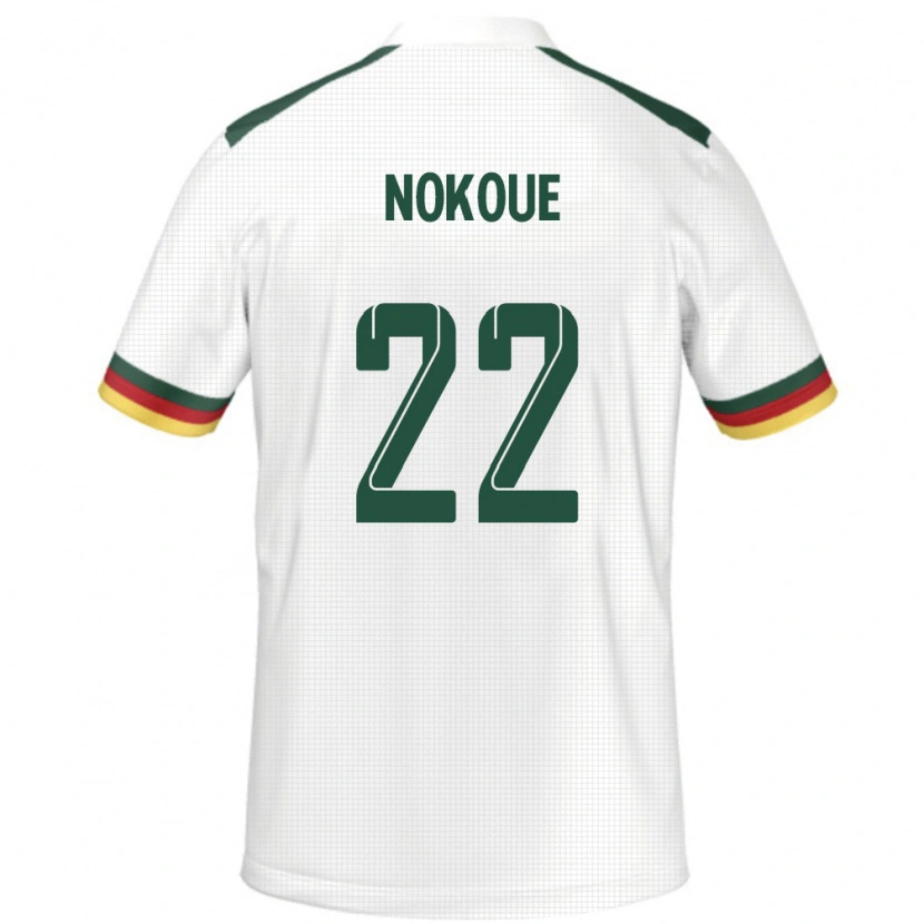 Danxen Dámské Kamerun Bryan Djile Nokoue #22 Bílý Daleko Hráčské Dresy 24-26 Dres
