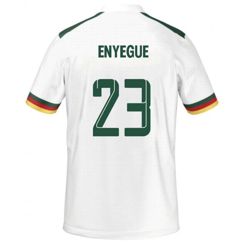 Danxen Dámské Kamerun Regine Enyegue #23 Bílý Daleko Hráčské Dresy 24-26 Dres