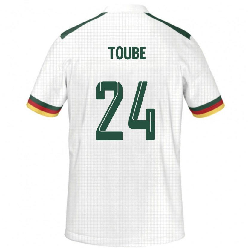 Danxen Dámské Kamerun Godefroy Toube #24 Bílý Daleko Hráčské Dresy 24-26 Dres