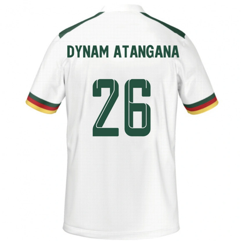 Danxen Dámské Kamerun Marc Dynam Atangana #26 Bílý Daleko Hráčské Dresy 24-26 Dres