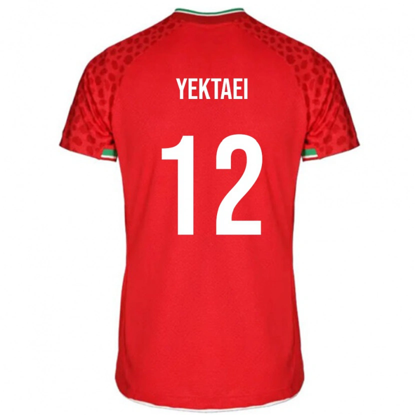 Danxen Dámské Írán Maryam Yektaei #12 Červený Daleko Hráčské Dresy 24-26 Dres