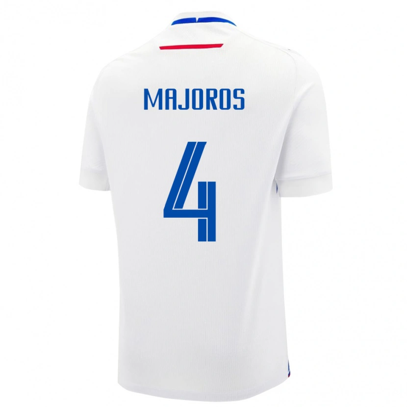 Danxen Dámské Slovensko Daniel Majoros #4 Bílý Daleko Hráčské Dresy 24-26 Dres