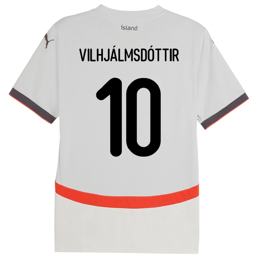 Danxen Dámské Island Karólína Lea Vilhjálmsdóttir #10 Bílý Daleko Hráčské Dresy 24-26 Dres
