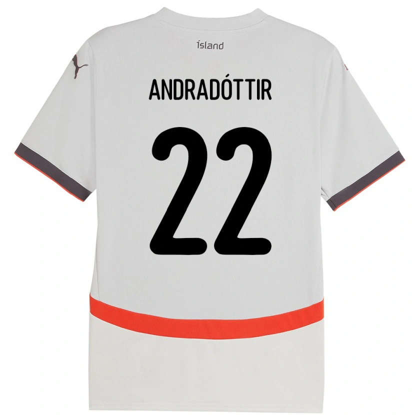 Danxen Dámské Island Amanda Andradóttir #22 Bílý Daleko Hráčské Dresy 24-26 Dres