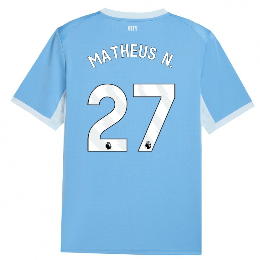 Danxen Dámské Matheus Nunes #27 Světle Nebesky Modrá Bílá Domů Hráčské Dresy 2026/27 Dres