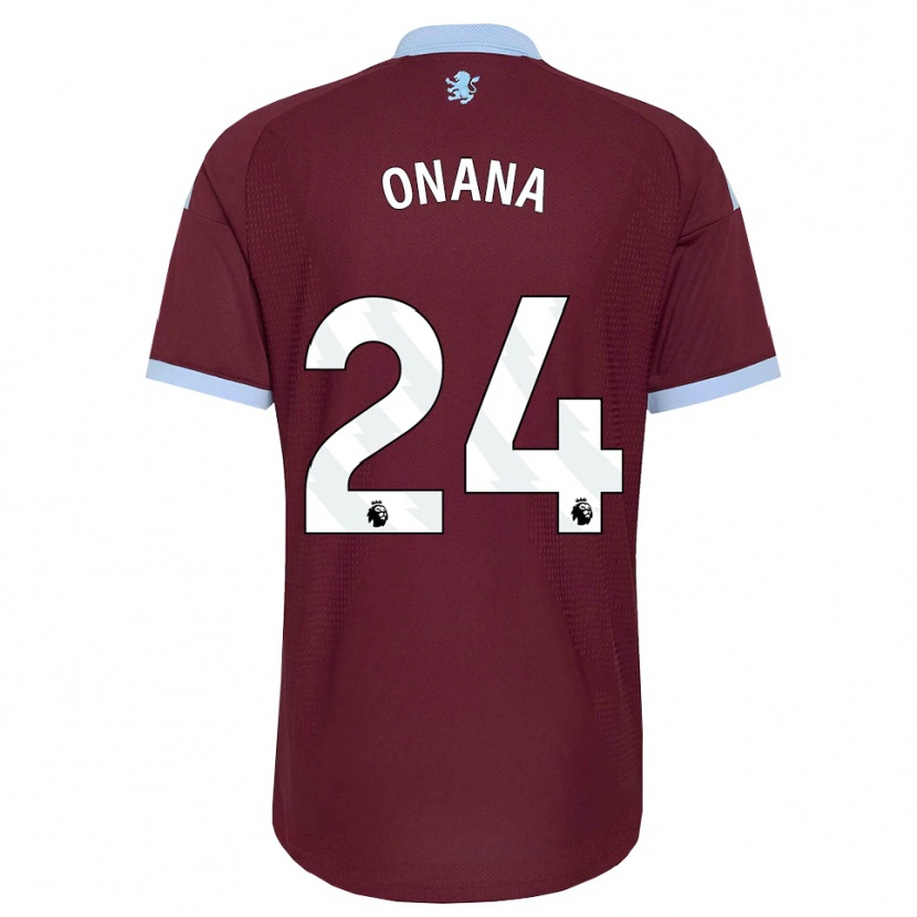 Danxen Dámské Amadou Onana #24 Modrá Chodníčková Vínově Červená Domů Hráčské Dresy 2026/27 Dres