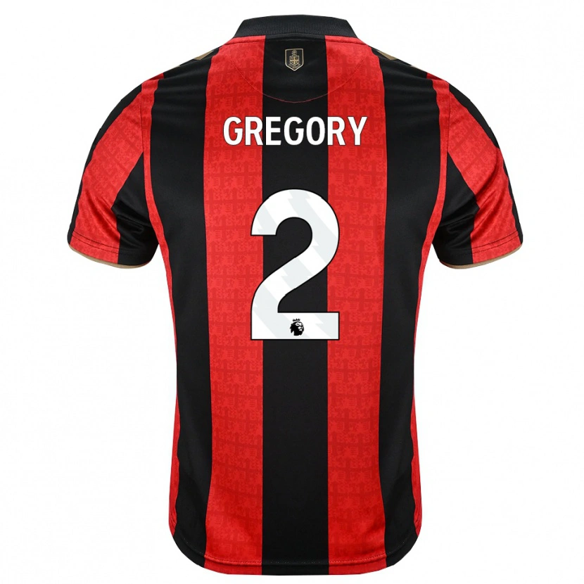Danxen Dámské Karlos Gregory #2 Zlatavě Rudá Červená Černá Domů Hráčské Dresy 2026/27 Dres