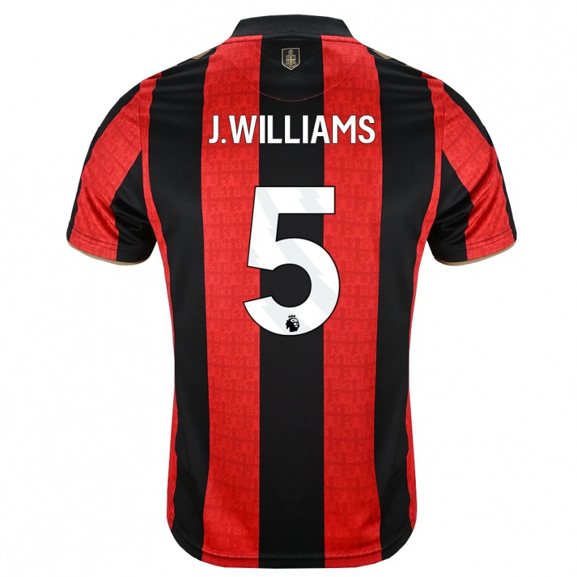 Danxen Dámské Jay Williams #5 Zlatavě Rudá Červená Černá Domů Hráčské Dresy 2026/27 Dres