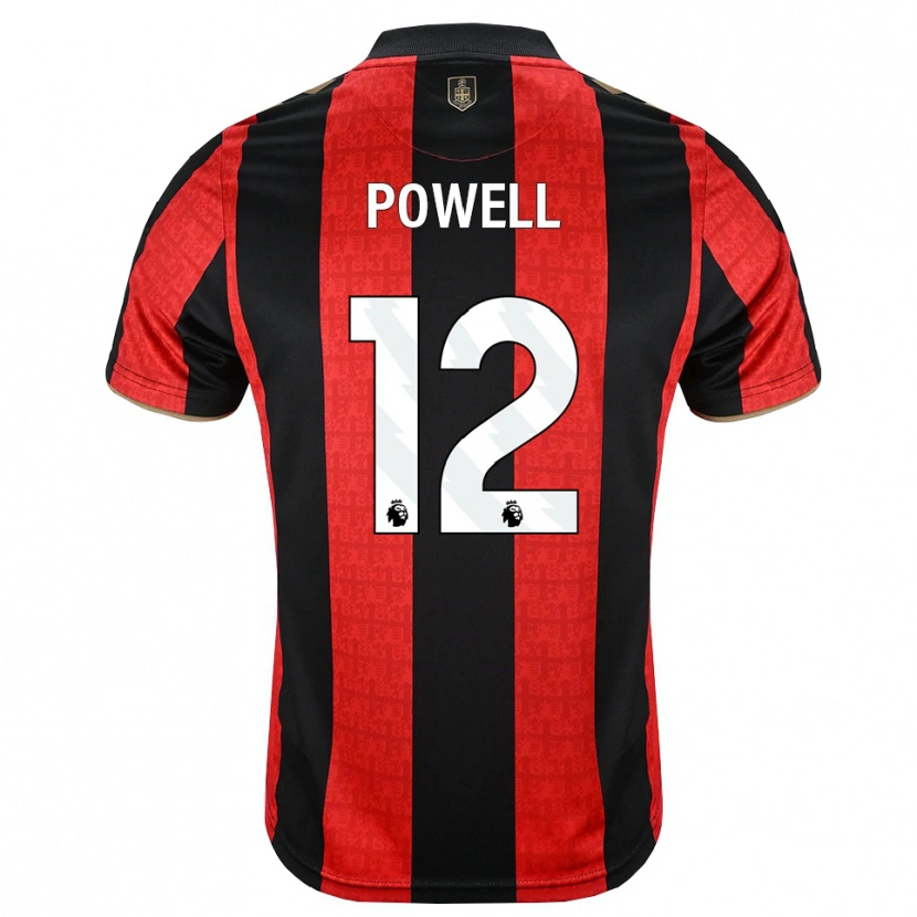 Danxen Dámské Daniel Powell #12 Zlatavě Rudá Červená Černá Domů Hráčské Dresy 2026/27 Dres
