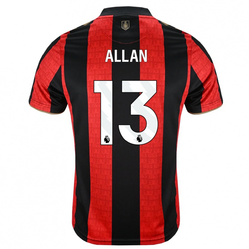 Danxen Dámské Mack Allan #13 Zlatavě Rudá Červená Černá Domů Hráčské Dresy 2026/27 Dres
