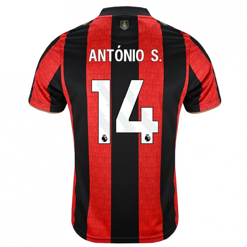 Danxen Dámské António Silva #14 Zlatavě Rudá Červená Černá Domů Hráčské Dresy 2026/27 Dres