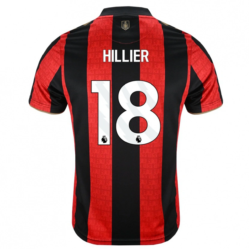 Danxen Dámské Gemma Hillier #18 Zlatavě Rudá Červená Černá Domů Hráčské Dresy 2026/27 Dres